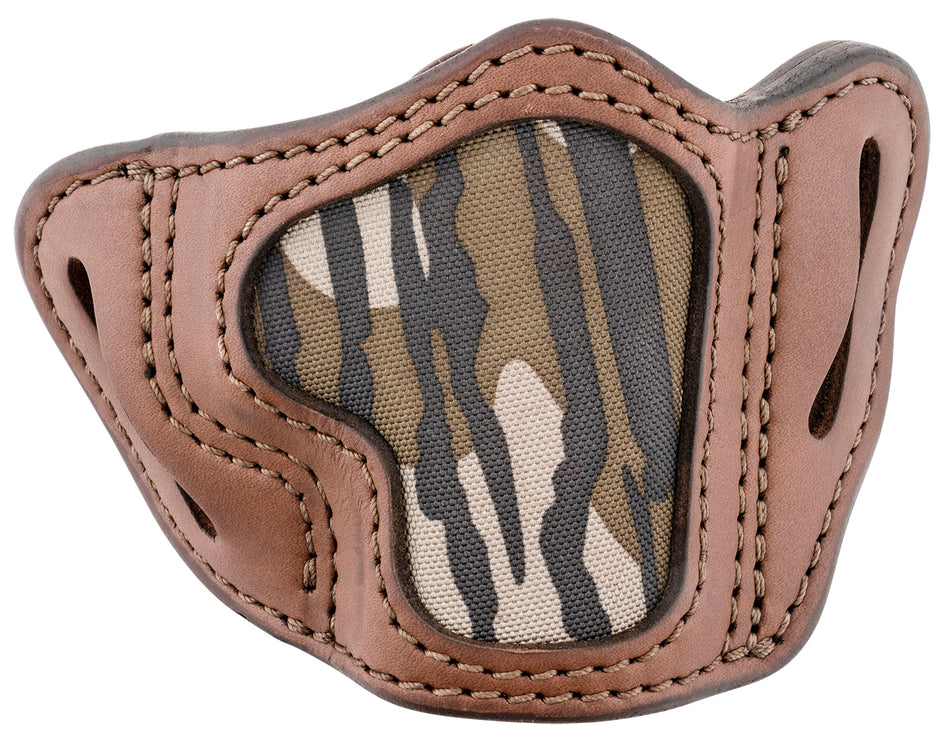 1791 Gunleather MOBHCBRWR Optic Ready OWB Compact Brown/Mossy Oak Leather Belt Slide - Glock 43/Sig P365 RH