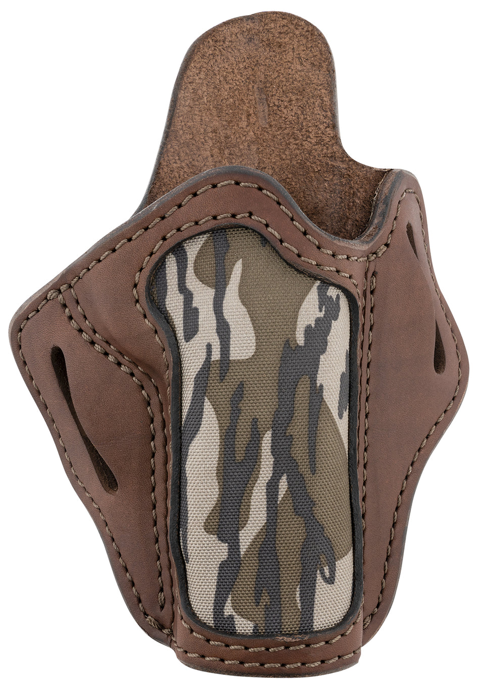 1791 Gunleather MOBH1BRWR Optic Ready OWB Size 01 Brown/Mossy Oak Leather - 1911 5" Belt Slide