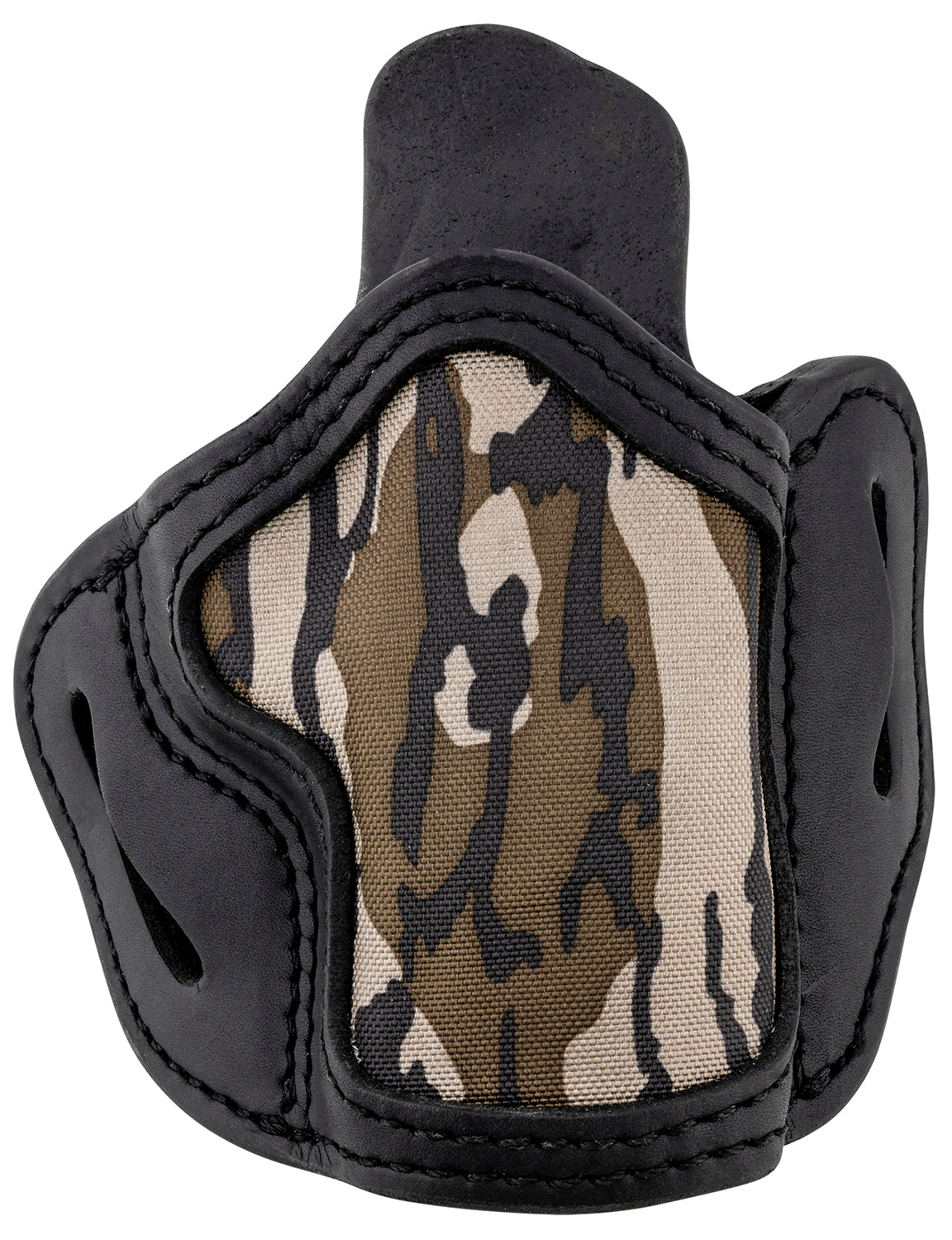 1791 Gunleather MOBH24SSBLR Optic Ready OWB Size 2.4 Mossy Oak/Stealth Black Leather Belt Slide - FN 509/VP9SK RH