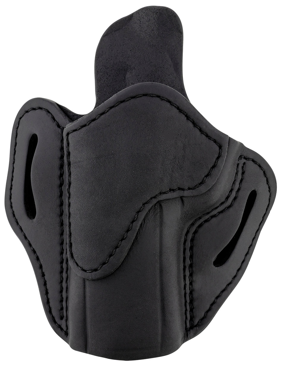 1791 Gunleather BH2.4 OWB Optic Ready Belt Slide Holster, Stealth Black Leather, Size 2.4, Left Hand - Walther PPQ/Sig P320/XD-M Compatible