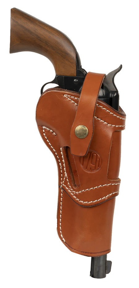 1791 Gunleather SARVH55CBRA RVH5.5 OWB Single Action Holster, Classic Brown Leather, 5.5" Size - Ruger Wrangler/Colt SSA, Ambidextrous