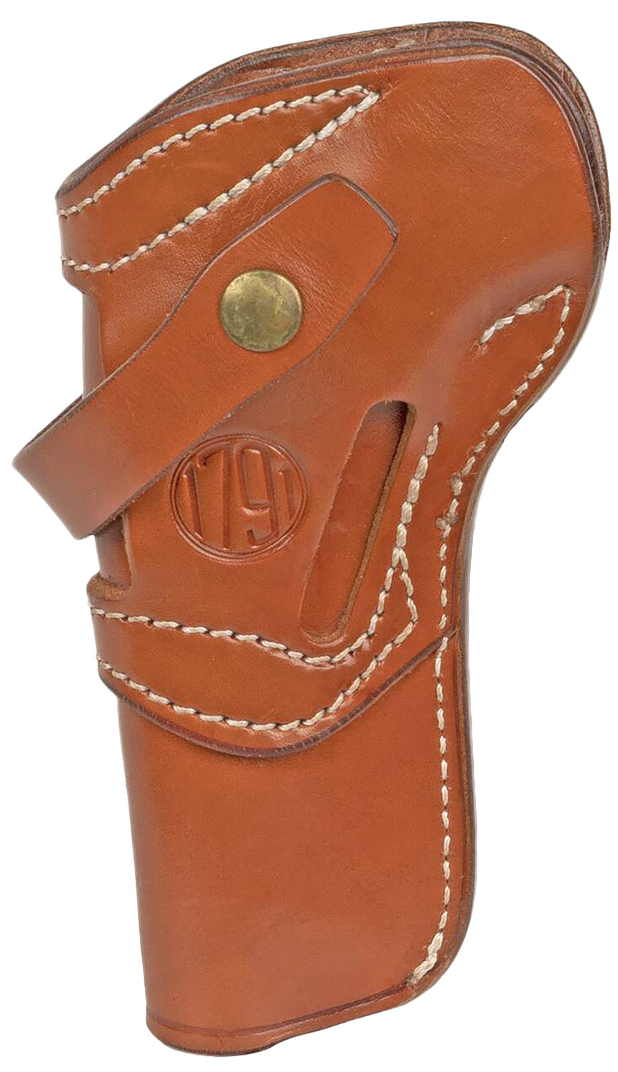 1791 Gunleather SARVH65CBRA RVH5.5 OWB Single Action Holster, Classic Brown Leather, 6.5" Size - Ruger Wrangler/Colt SSA, Ambidextrous