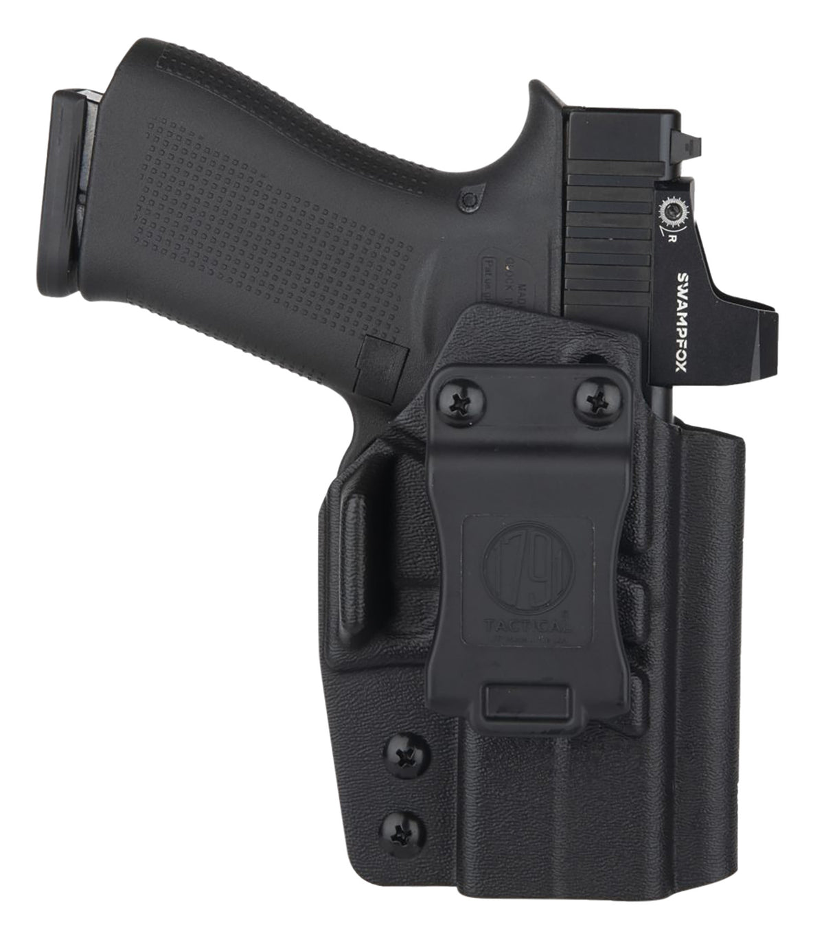 1791 Gunleather TACIWBG43XMOSBLKL Tactical Kydex IWB Holster, Black, Left Hand - Fits Glock 43, 43X, 43X MOS, and 48