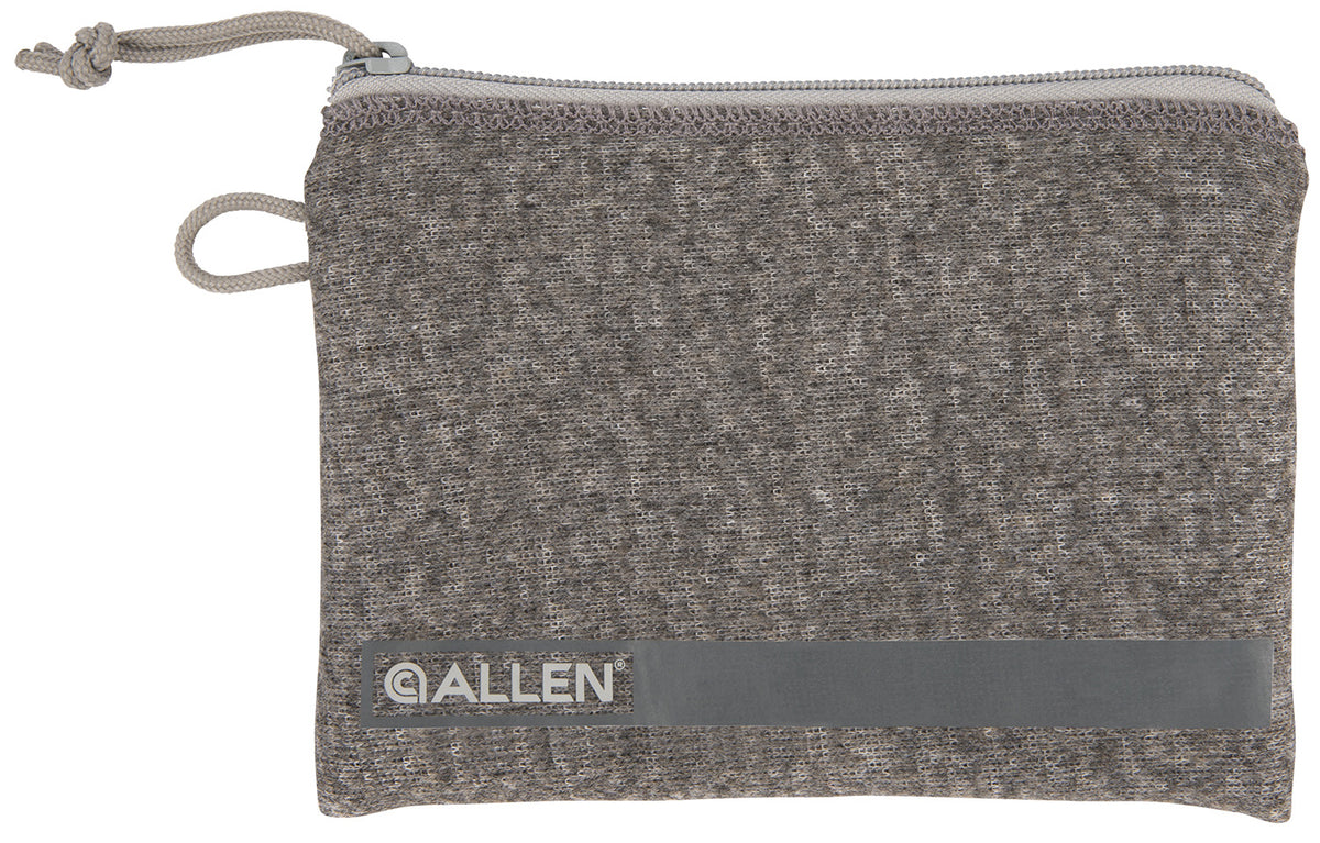 Allen 3625 Lockable Compact Handgun Pouch Gray Polyester with ID Label & Fleece Lining