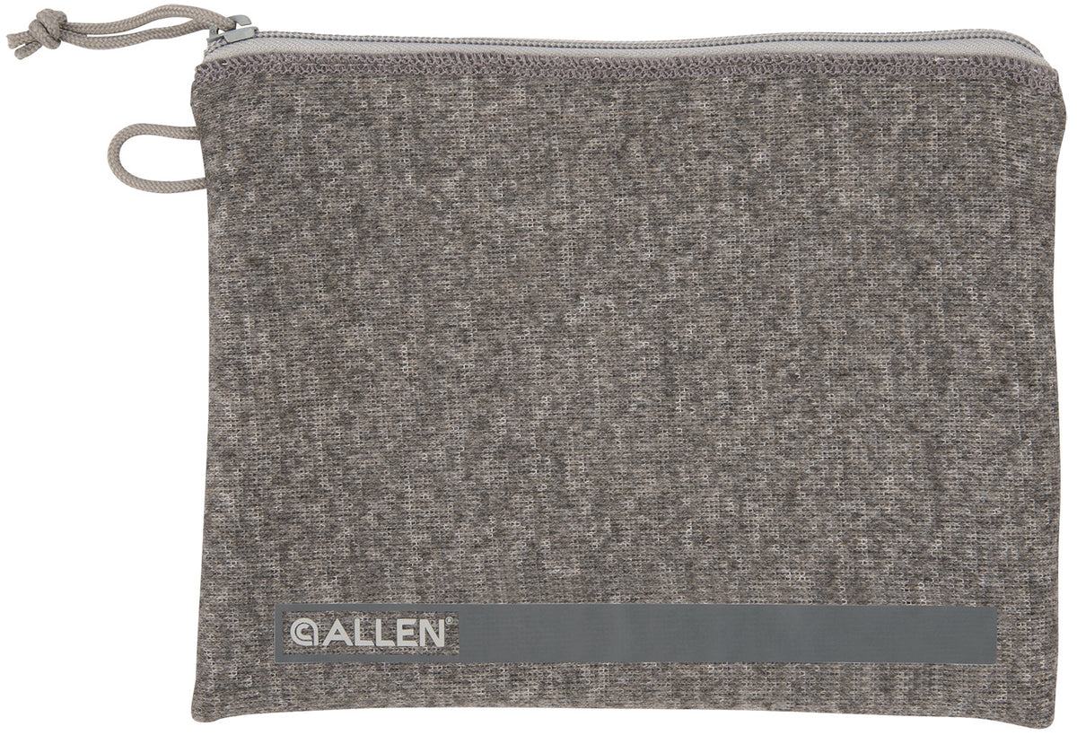 Allen 3627 Lockable Full-Size Handgun Pouch Gray Polyester with ID Label & Fleece Lining