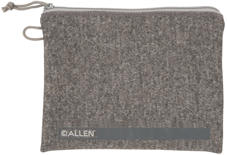 Allen 3627 Lockable Full-Size Handgun Pouch Gray Polyester with ID Label & Fleece Lining