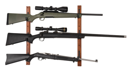 Allen 5656 Gun Collector Wood/Steel Wall Mount Rack Holds 3 Rifles/Shotguns