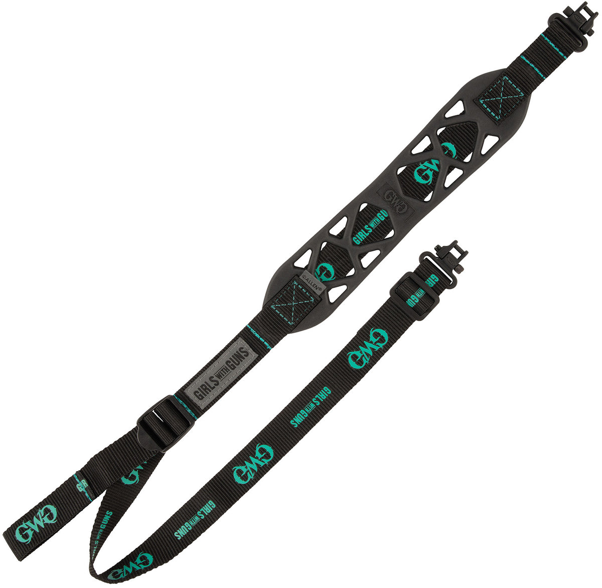 Girls With Guns 8274 Adjustable Black Label Rubber-Backed Rifle Sling 22.5-39 Inch