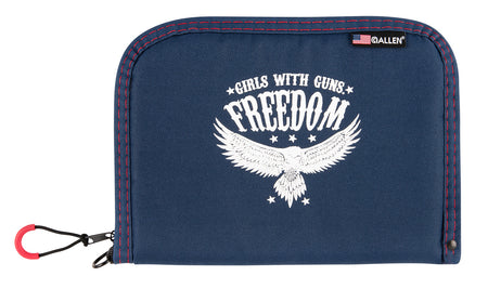 Girls With Guns 9071 Freedom Pistol Case Navy/White Polyester Fits 10-Inch Full-Size Handgun