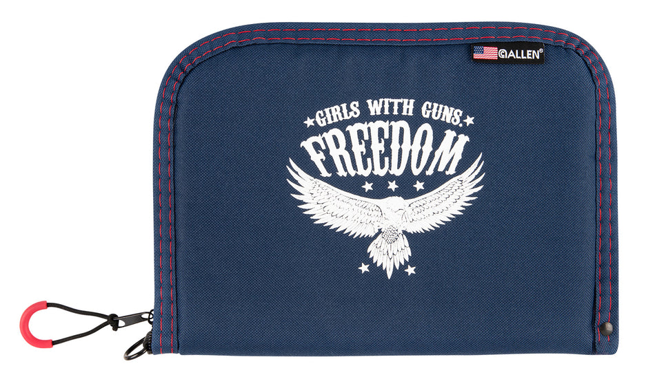 Girls With Guns 9071 Freedom Pistol Case Navy/White Polyester Fits 10-Inch Full-Size Handgun