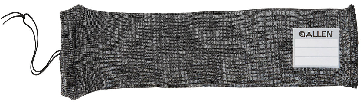 Allen 13170 Silicone-Treated Gray Knit Handgun Sock 14" with Writeable ID Label