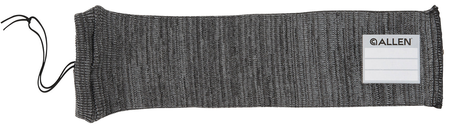 Allen 13170 Silicone-Treated Gray Knit Handgun Sock 14" with Writeable ID Label