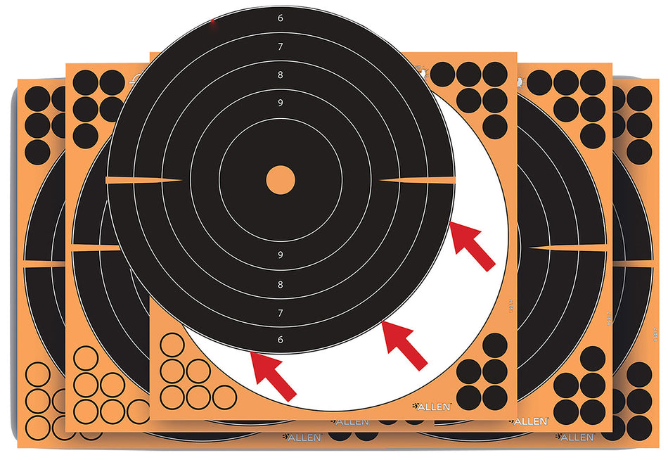 EZ-Aim 1531710 Splash Reactive Adhesive Bullseye Paper Target, 12"x12", 10 Pk