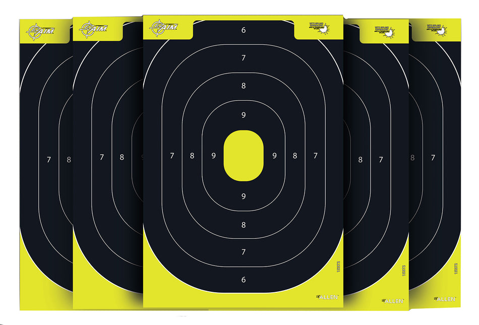 EZ-Aim 1537230 Splash Reactive IPSC Silhouette Hanging Paper Targets, 30-Count