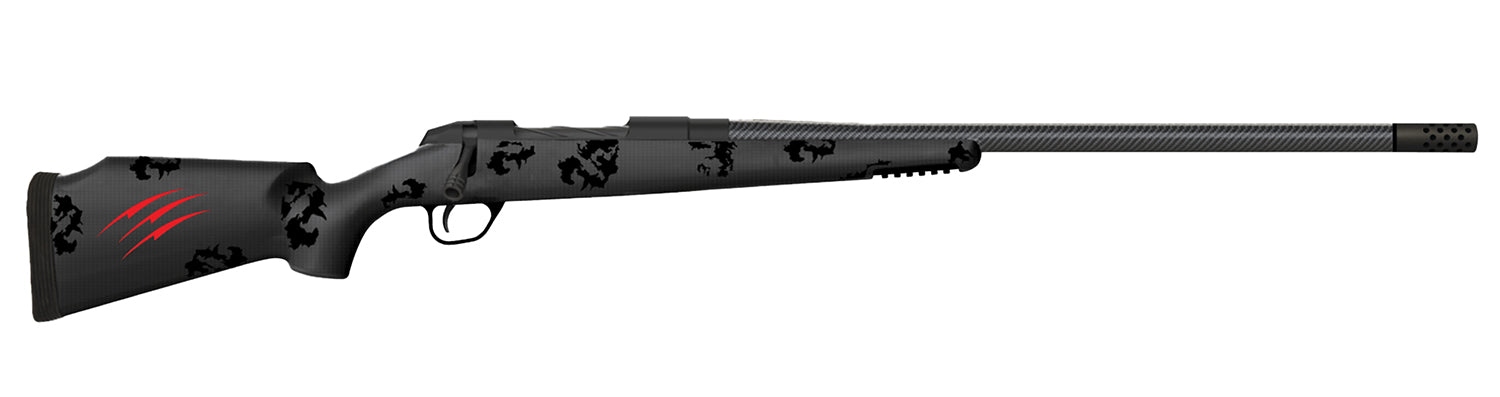 Fierce Firearms FCTRG338LAP26BBO CT Rage 338 Lapua Mag 3+1 26" Carbon Fiber 24" C3 Carbon Fiber Barrel Black Cerakote Titanium Blackout Camo Fixed Fierce Tech C3 Stock Right Hand