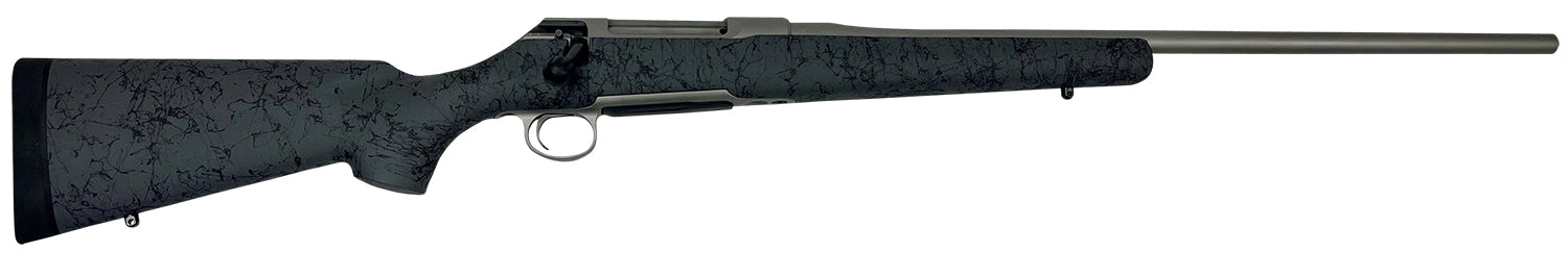 Sauer S1HSGP65P 100 6.5 PRC Caliber with 4+1 Capacity, 24" Barrel, Gray Cerakote Metal Finish & Gray Black Webbed Fixed HS Precision Stock Right Hand (Full Size)