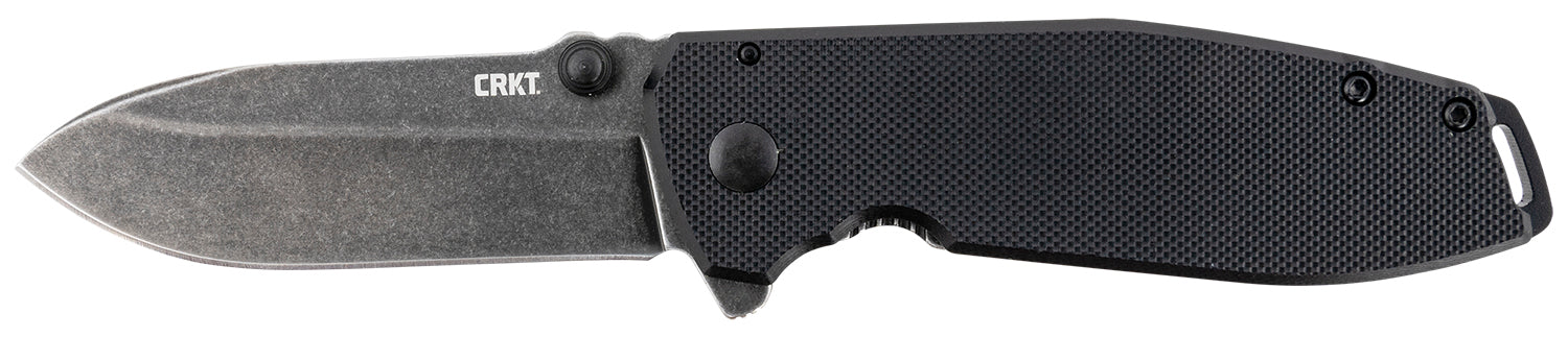 CRKT SQUID XM Assisted Opening Folding Knife 2.95" Stonewashed D2 Steel Blade Black G10 Stainless Handle with Pocket Clip