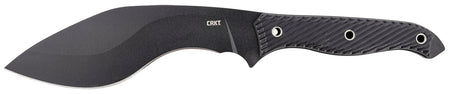 CRKT Clever Girl Kukri Fixed Blade 7.75" Plain Black Coated SK-5 Steel Blade Black G10 Handle with Belt Clip and Lanyard