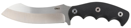 CRKT Catchall Fixed Blade Knife 5.51" Brushed Satin Sheepsfoot 8Cr13MoV Stainless Steel Blade Black GRN Handle Includes Sheath