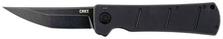 CRKT Inazuma No Ken Folding Knife 3.68" Stonewashed D2 Steel Blade Black G10 Handle IKBS Deadbolt Lock with Pocket Clip