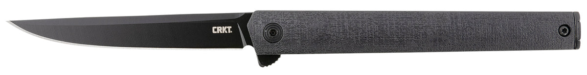 CRKT CEO Blackout Folding Knife 3.35" Black EDP AUS-8A SS Blade Black Glass-Reinforced Nylon Handle Pocket Clip