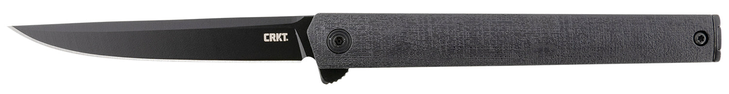 CRKT CEO Blackout Folding Knife 3.35" Black EDP AUS-8A SS Blade Black Glass-Reinforced Nylon Handle Pocket Clip