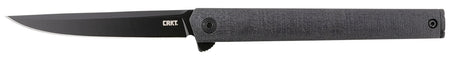 CRKT CEO Blackout Folding Knife 3.35" Black EDP AUS-8A SS Blade Black Glass-Reinforced Nylon Handle Pocket Clip