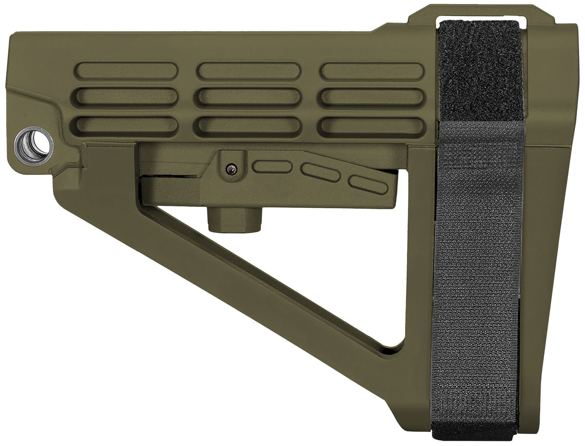 SB Tactical SBA4X04SB SBA4 X OD Green Adjustable AR Pistol Brace Synthetic