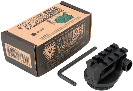 Strike Industries AR-Platform Picatinny Stock Adapter Black Anodized 4-Slot Rail with QD Swivel