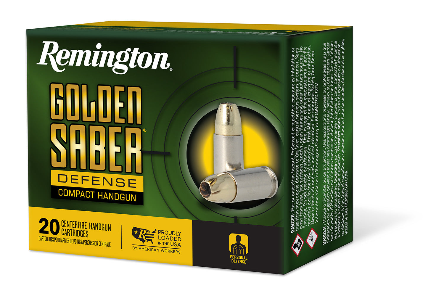 Remington .40 S&W 27618 Golden Saber Brass Jacket Hollow Point 180 Grain