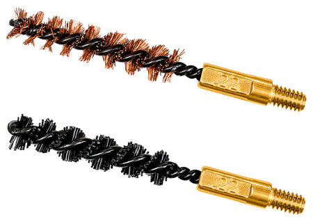 Otis FG322NB Caliber-Specific Bore Brush Set 223/5.56mm/22LR/22-250 8-32" Thread Bronze and Nylon 2 Per Package