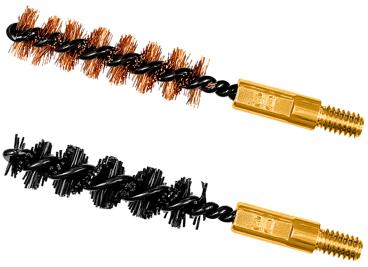 Otis FG330NB Caliber-Specific Bore Brush Set 308/30-06/30-30/300/7.62mm 8-32" Thread Bronze and Nylon 2 Per Package