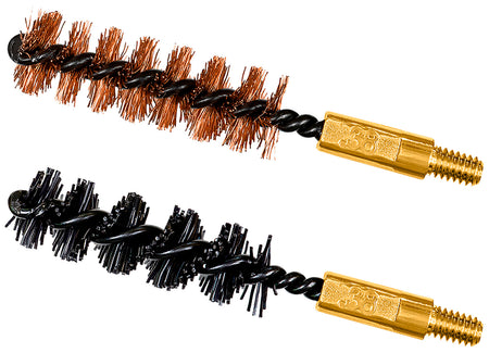 Otis FG338NB Caliber-Specific Bore Brush Set 380/38 Spl/375/9mm 8-32" Thread Bronze and Nylon 2 Per Package