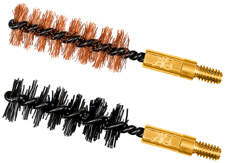 Otis FG345NB Caliber-Specific Bore Brush Set 45/44 Mag/454/450/458/460 Cal 8-32" Thread Bronze and Nylon 2 Per Package