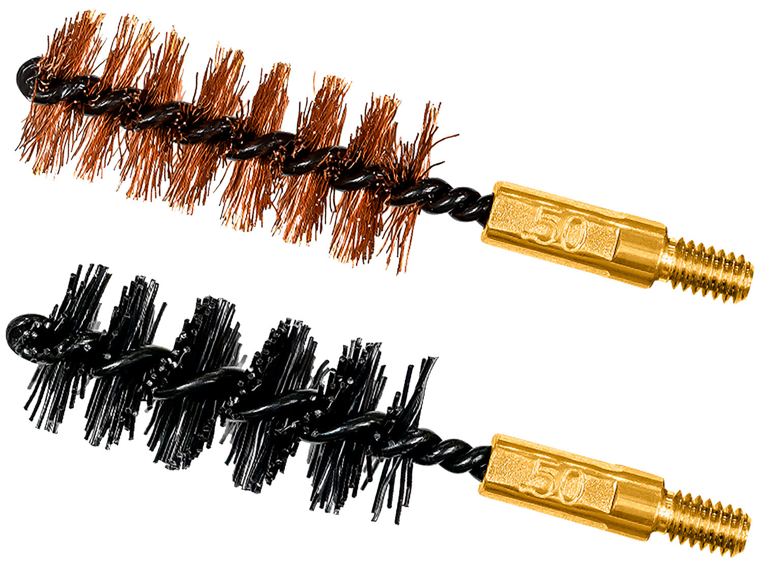 Otis FG350NB Caliber-Specific Bore Brush Set 50 Cal/12.7mm 8-32" Thread Bronze and Nylon 2 Per Package
