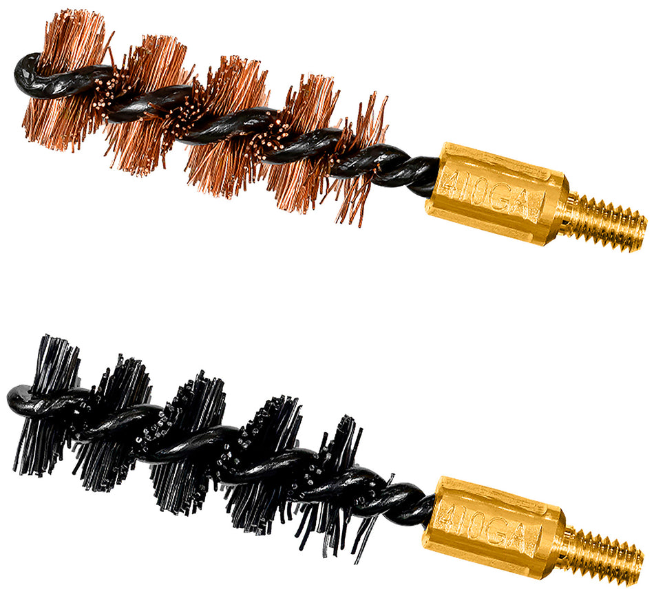 Otis FG541NB Shotgun Bore Brush Set 410 Gauge 8-32" Thread Bronze and Nylon Bristles 2 Per Package