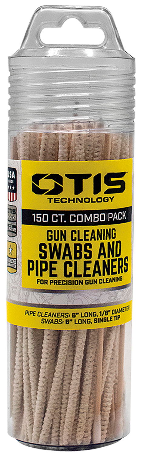 Otis FG241857 Cotton Swabs and Pipe Cleaners Firearm Cleaning Combo Pack 100 Swabs 50 Pipe Cleaners