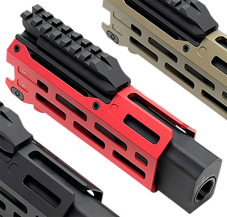Strike Industries CZ Scorpion EVO 6" M-LOK Red Aluminum Handguard with Dummy Can