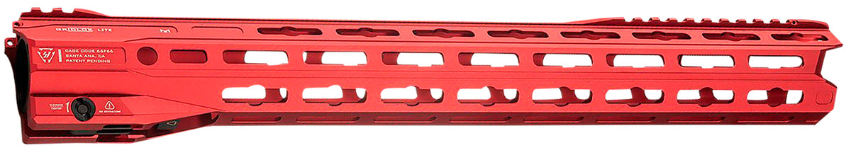 Strike Industries GridLok Lite Red 17" M-LOK Rail with QD Detach for AR-15