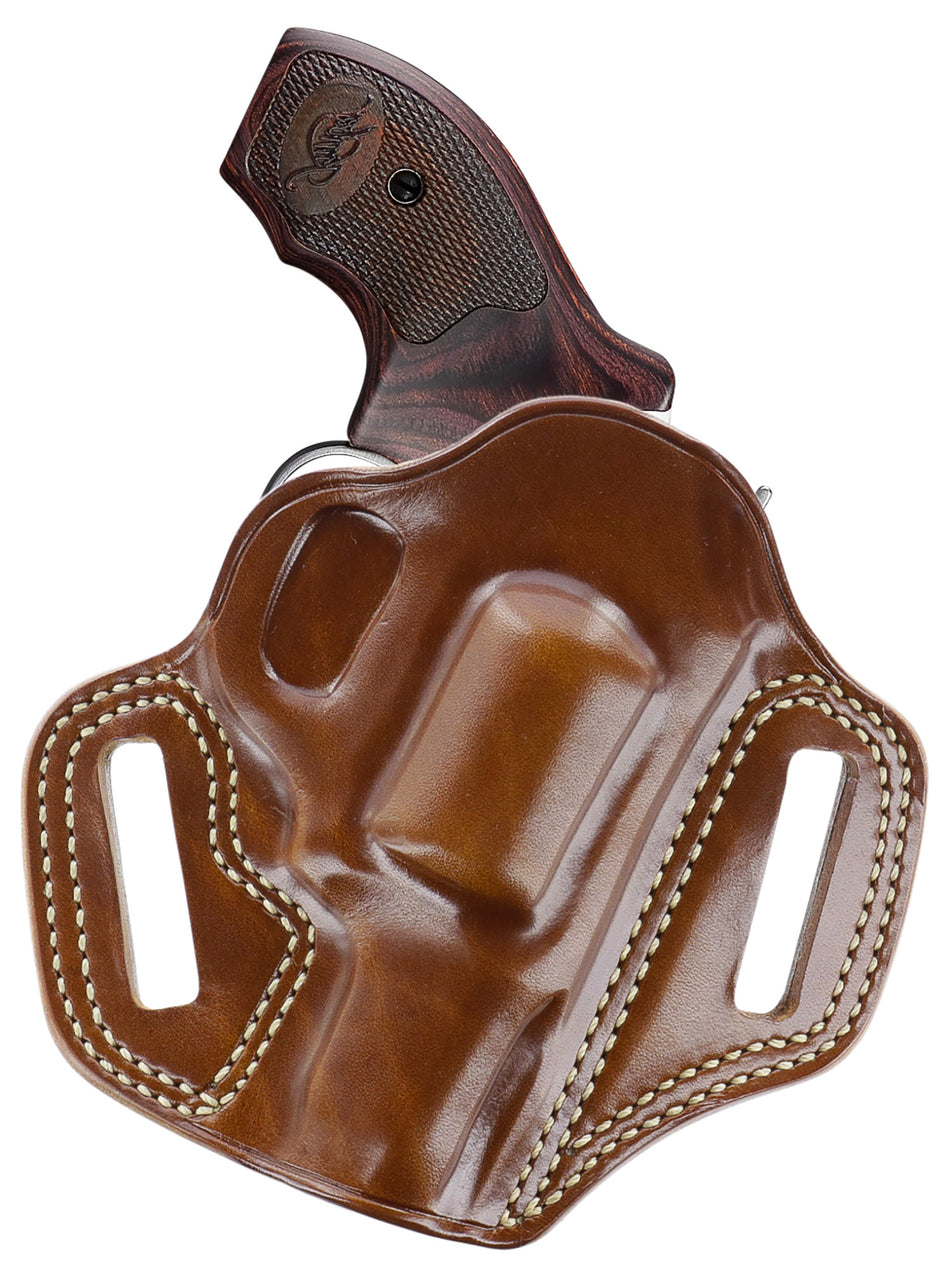 Galco Combat Master CM312 OWB Tan Leather Pancake Holster for Kimber K6S Right Hand