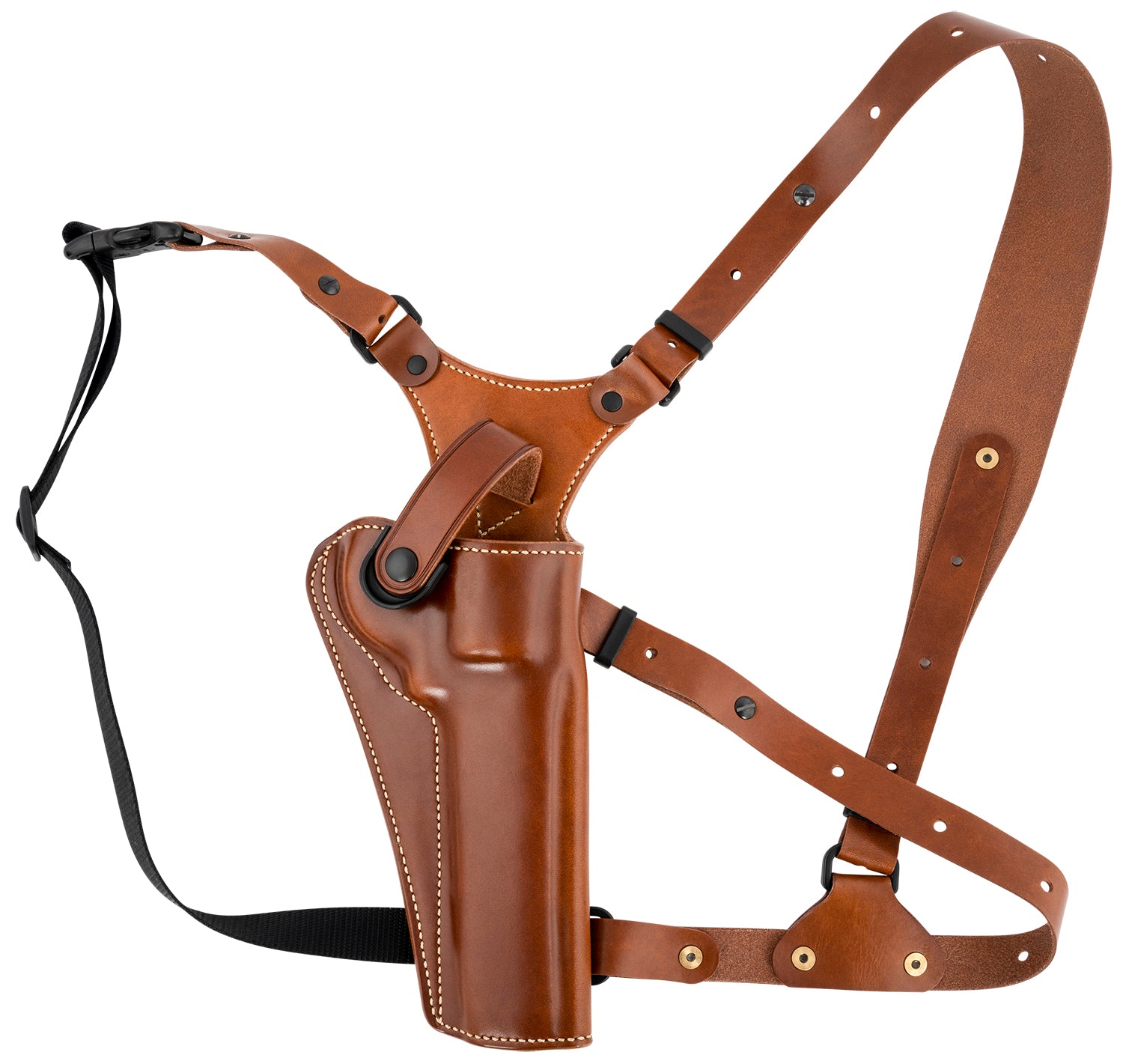 Galco GA128 Great Alaskan Shoulder Holster Tan Leather Fits Ruger GP100 and S&W L Frame Right Hand Chest Up To 54"