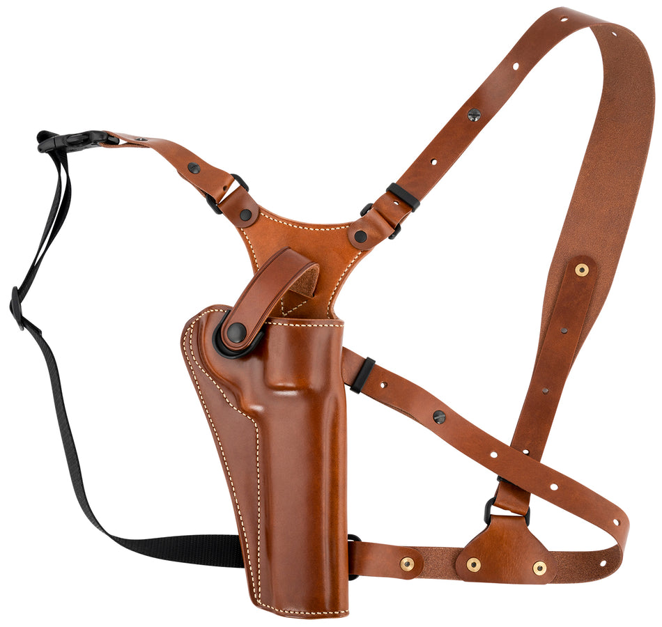 Galco GA128 Great Alaskan Shoulder Holster Tan Leather Fits Ruger GP100 and S&W L Frame Right Hand Chest Up To 54"