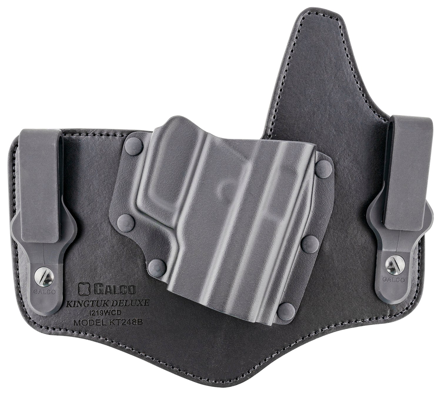 Galco KT248B KingTuk Deluxe Tuckable IWB Black Kydex Leather Holster for Sig P220 and P226 Right Hand