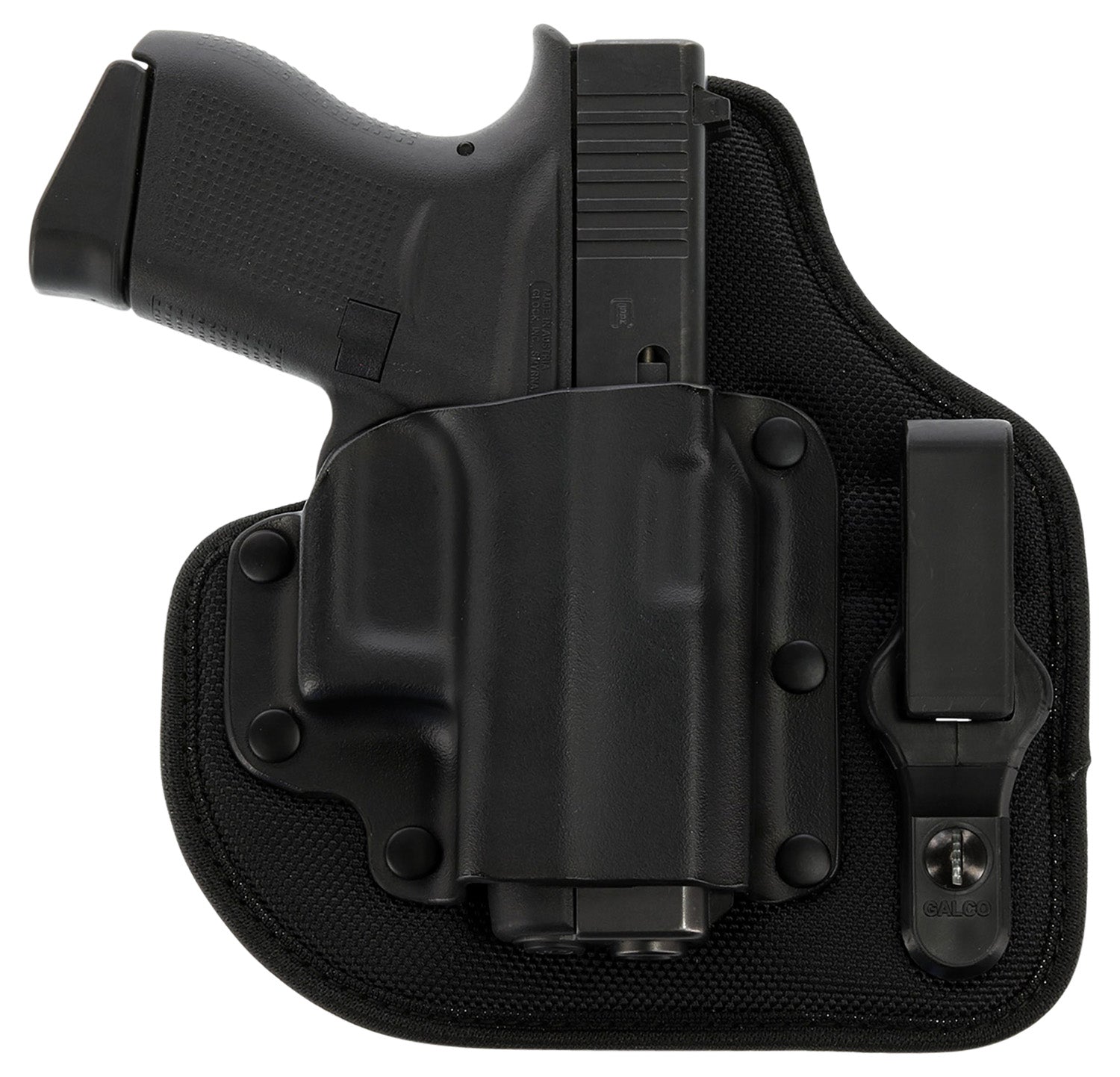 Galco QTC800RB QuickTuk Cloud Inside Waistband Black Kydex Nylon Holster for Glock 43 S&W M&P Shield EZ Springfield Hellcat Right Hand