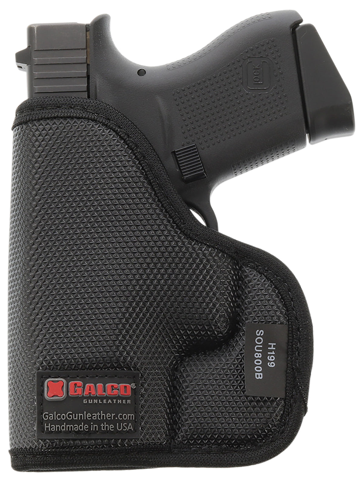 Galco SOU652B StukOn-U Pocket Holster Black Gripper Shell for Glock 33 S&W M&P Shield Taurus G2C Ambidextrous