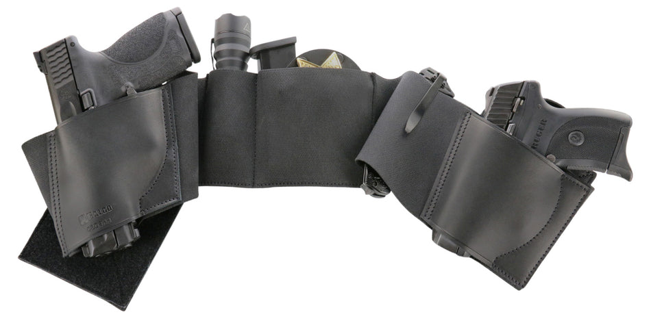 Galco UWBKXL2 UnderWraps 2.0 XL Black Nylon Leather Belly Band Handgun Holster