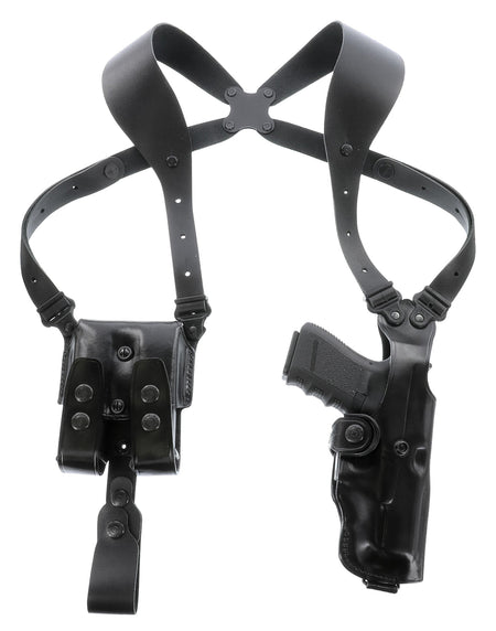 Galco VHS4212B VHS 4.0 Black Leather Shoulder System Up To 56" Chest Compatible with 1911 5" Barrel Ambidextrous