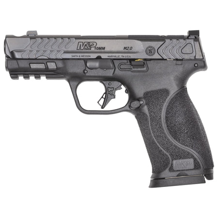 Smith & Wesson 14413 M&P PC M2.0 10mm Auto 15+1 4" Black Armornite Ported Stainless Steel Barrel & Optic Ready/Ported/Serrated Slide, Polymer Frame w/Picatinny Rail, Interchangeable Palmswell Grip