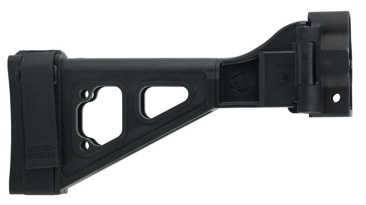 SB Tactical SBT5A Folding Brace Black with SBT Logo - HK MP5 and MP5K