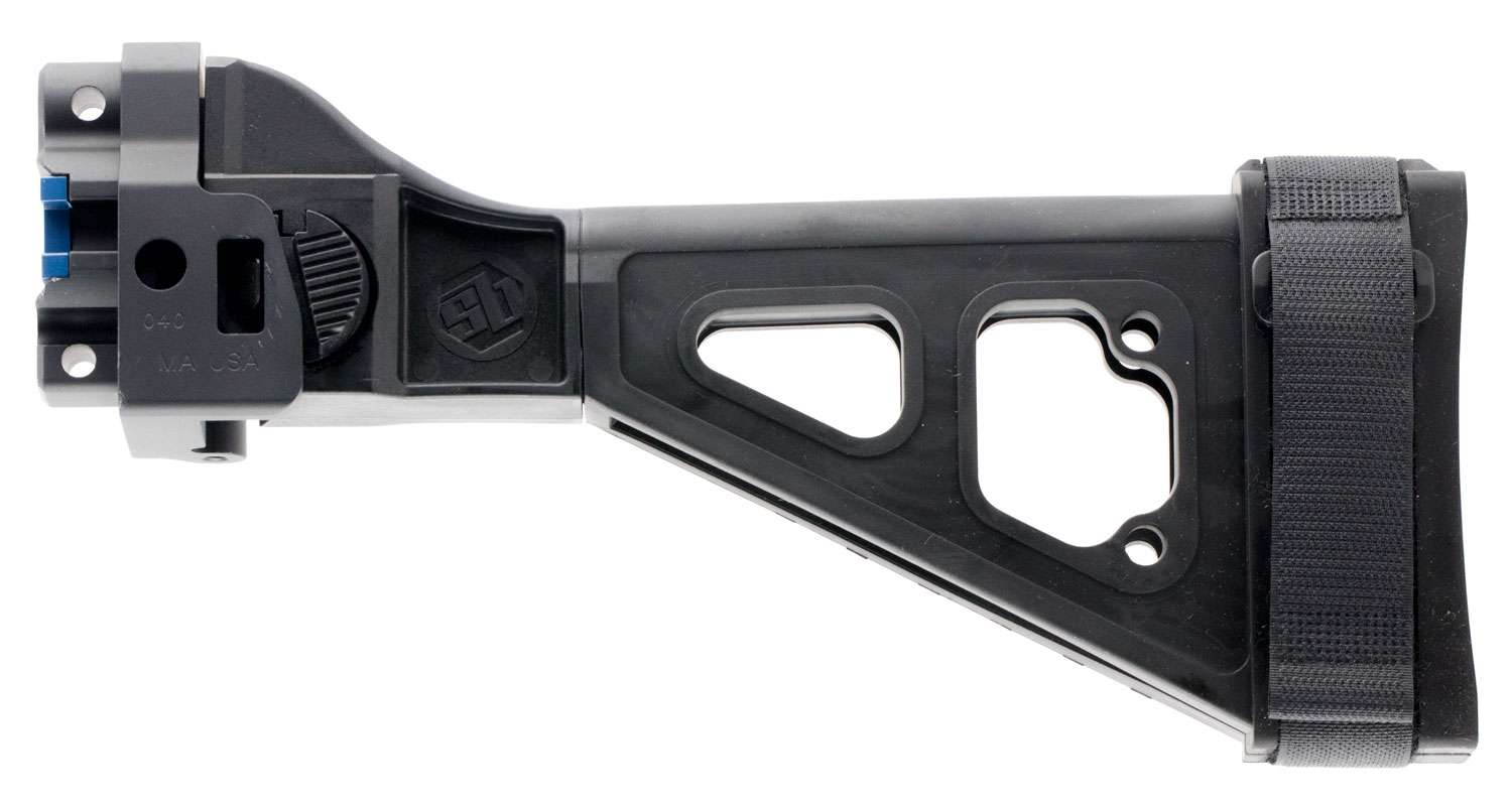 SB Tactical SBT5A Folding Brace Black with SBT Logo - HK MP5K, SP5K & SP89 Clones